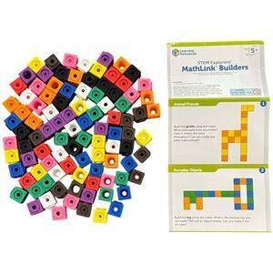 Learning Resources STEM Explorers MathLink 98 Colorful Cubes Educational Toy. 5+